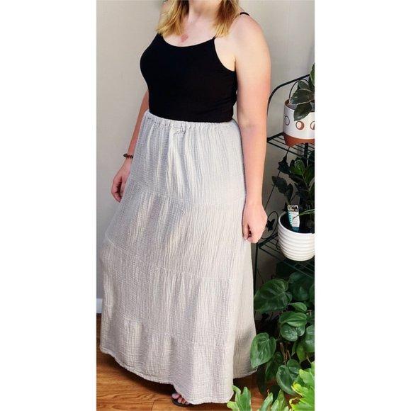 Layered maxi skirt boho clothing for women long boho skirt gauze skirt hippi